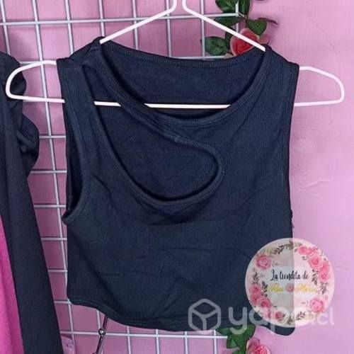 Crop Top Abierto Estilo Zara