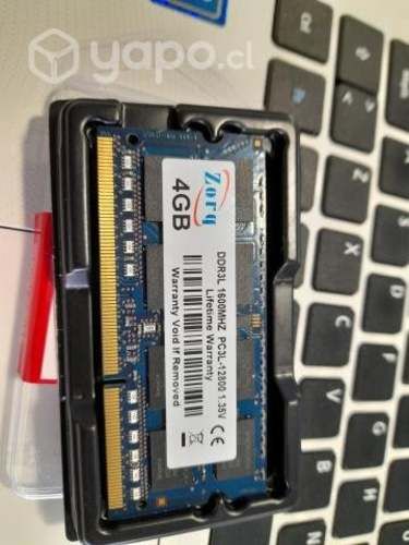 Memoria sodimm DDR3 4 gb 1600mhz