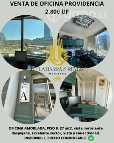 Venta de oficina en providencia hermosa vista