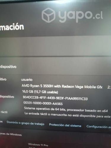 Asus tuf gaming Ryzen 5 16gb con 2 discos