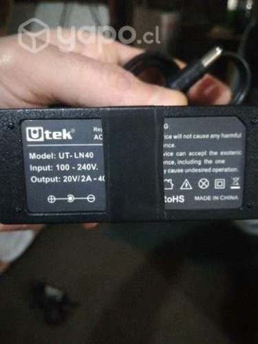 Cargador notebook 20 volt x 2 amp