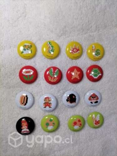 Colección de 16 chapitas de Mario bros
