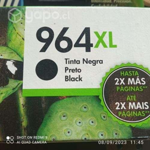 Tinta HP 964xl black original de alta