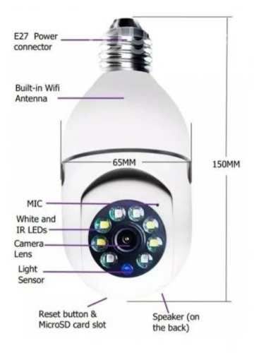 Camara Ip Ampolleta Inteligente 360° 5g