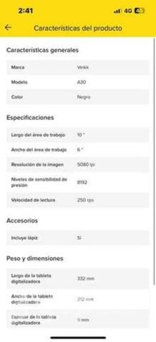 Tableta grafica touch veikk A30