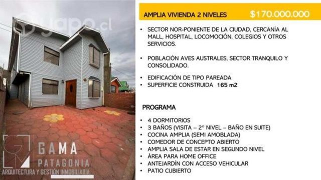 Amplia vivienda en 2 niveles