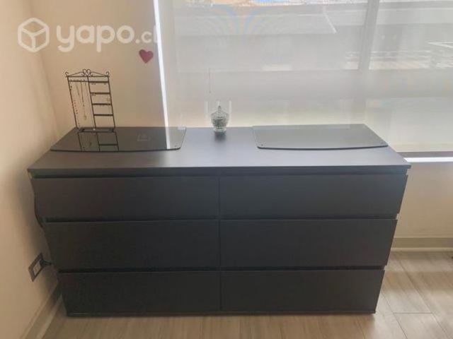 Cómoda/Gavetero 153x50x70 cm Negro