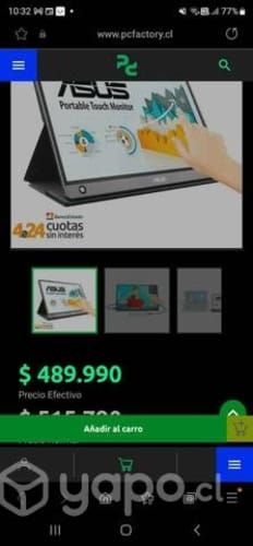 Monitor portable asus ZenScreen touch