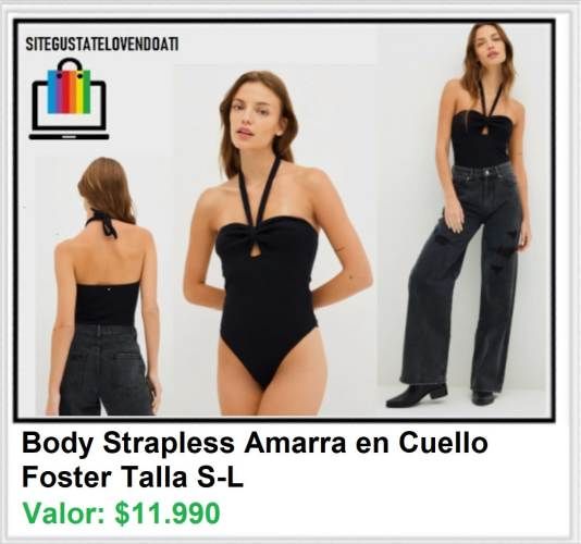 Body Strapless Amarra en Cuello Foster