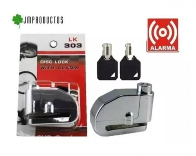 Candado Freno Disco Con Alarma 125db Moto Con Envi