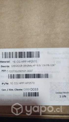 Cargador Notebook Hp 18.5v 3.5a 65w Pin central