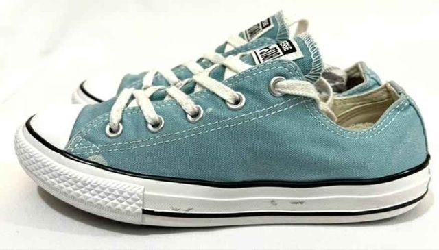 Zapatilla 100% Tela Marca Converse N*34 Celeste