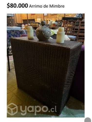 Dos arrimo de mimbre
