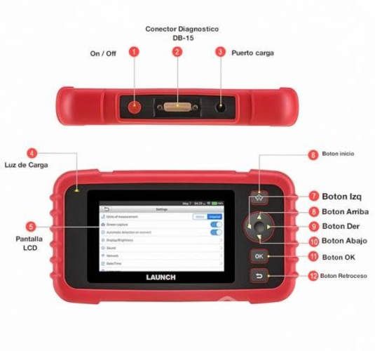Scanner Automotriz Launch X431 CRP123x OBD2 Airbag