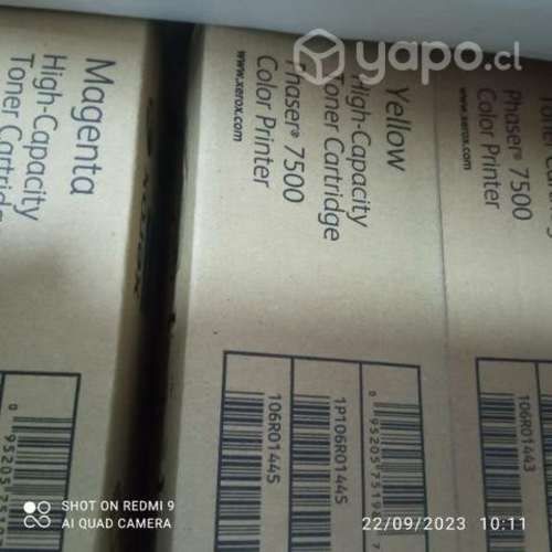 Toner phaser Xerox 7500 colores originales de alta
