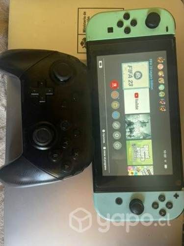 Nintendo Switch Animal Crossing + Pro Controller
