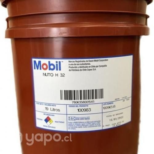 Aceite hidraulico mobil nuto h 32 19 lt