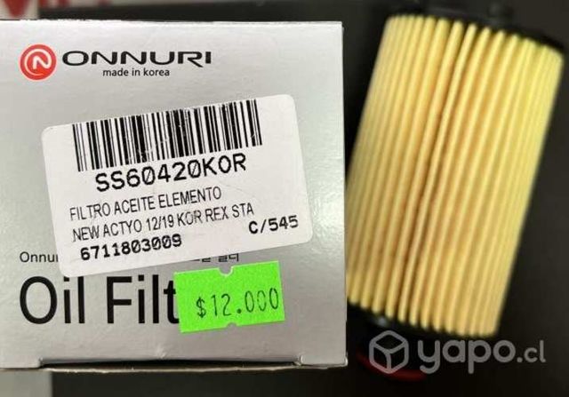 Filtro Aceite Ssangyong