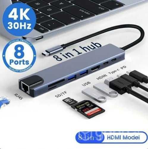 Hub 8 en 1 puerto usb