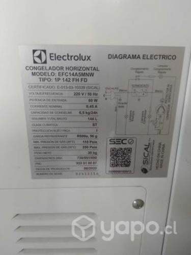 Congelador ELECTROLUX