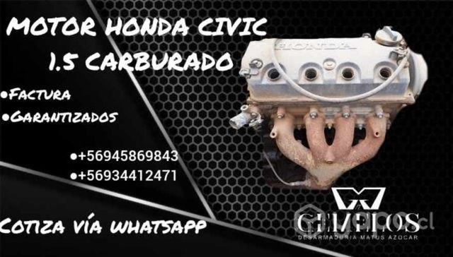 Motor civic carburado 1.5