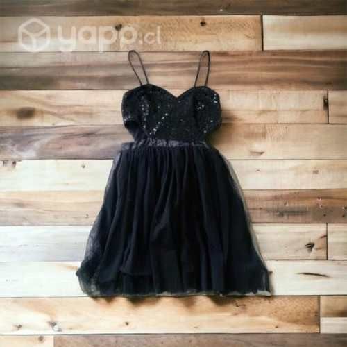Vestido lentejuelas negro para fiesta