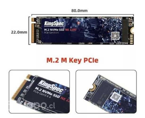 Disco M.2 NVMe SSD KINGSPEC de 512GB