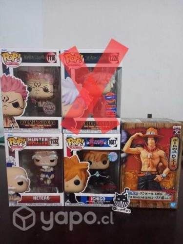Funko pop, ichigo, netero, ryomen sukuna, Ace banp