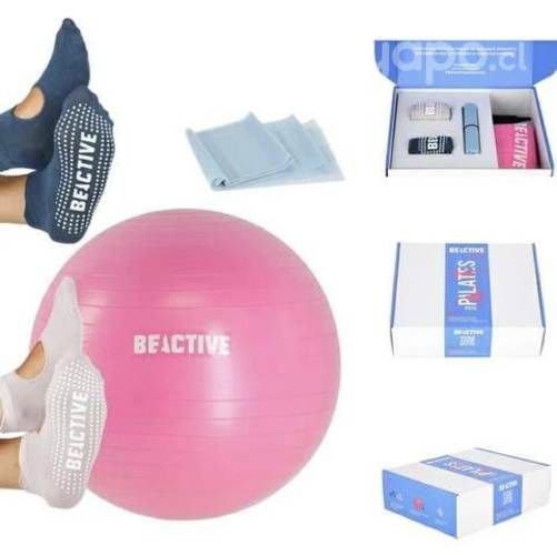 Pack pilates pelota +banda elastica+calcetines