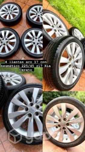 4 llantas con neumático Kia Cerato