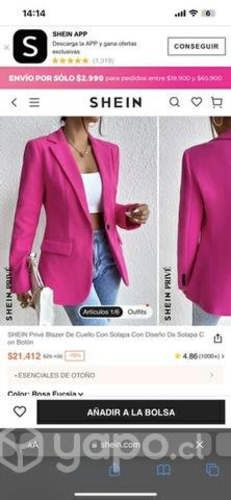 Blazer rosado nuevo talla s