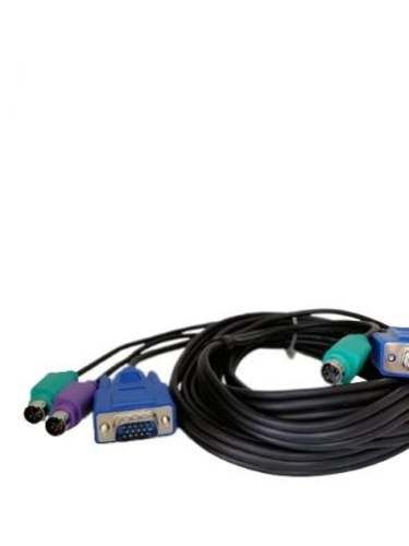 Cables Kvm 4 Conectores Ps/2 Y 2 Vga Macho/hembra