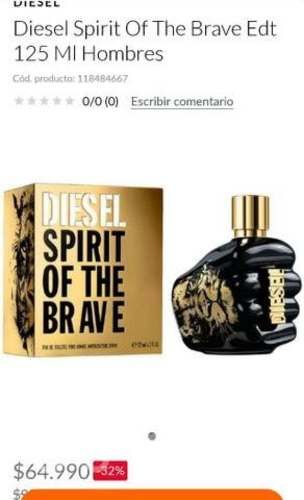 Perfume diesel 125 ML nuevo