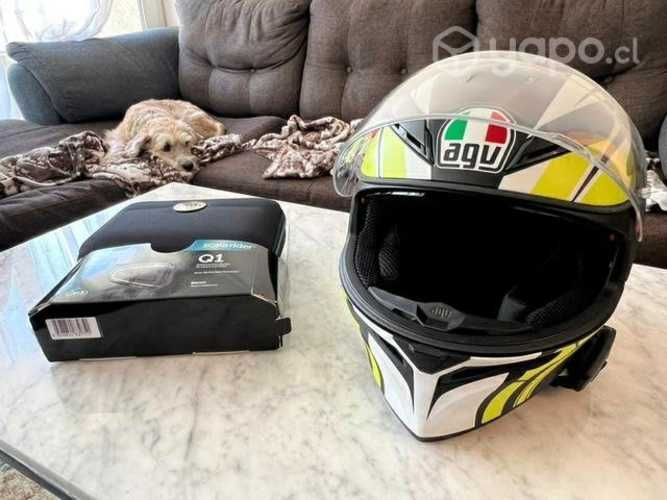 Casco AGV e Intercomunicador instalado