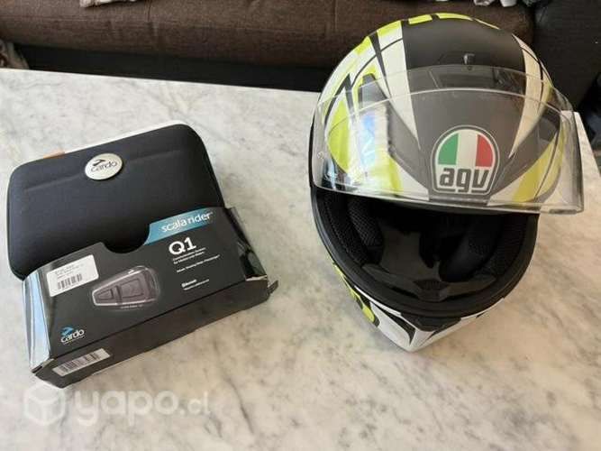 Casco AGV e Intercomunicador instalado