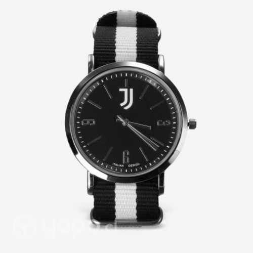 Juventus Reloj Unisex - Black and White C/ Logo