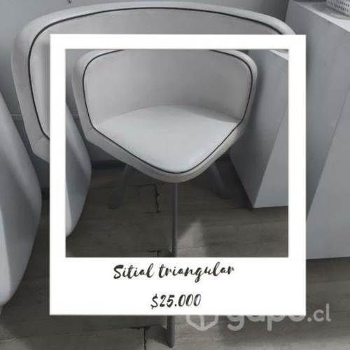 Se vende silla blanca cuerina