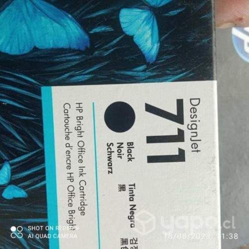 Tinta HP 711 black original de 80ml