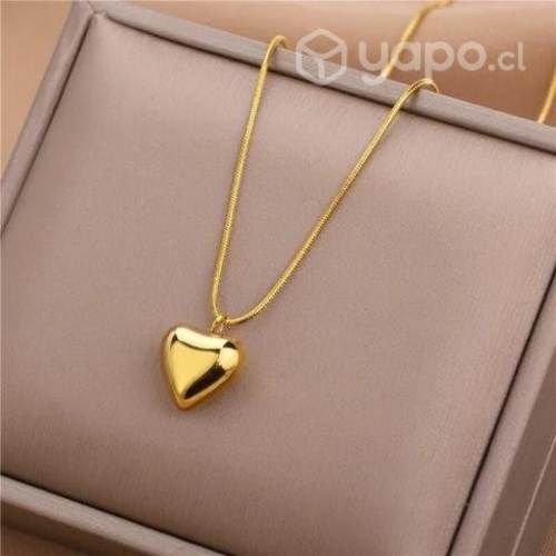 Collar de corazón en Acero Inoxidable 316L