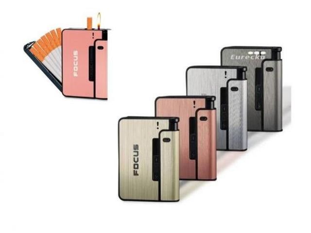 Cigarrera Automática Con Porta Encendedor