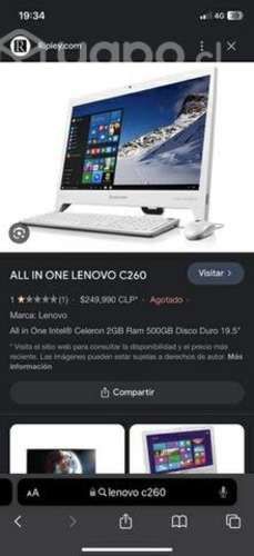 Computador all in one LENOVO C260
