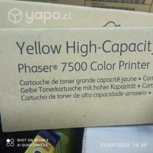 Toner phaser xerox 7500 colores originales de alta