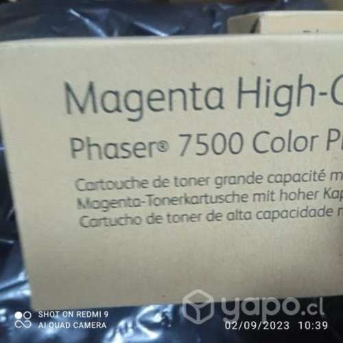 Toner phaser xerox 7500 colores originales de alta