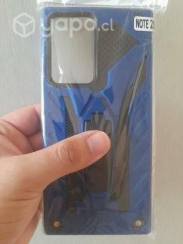 Funda Armadura Azul Con Soporte Sam Note 20 Ultra