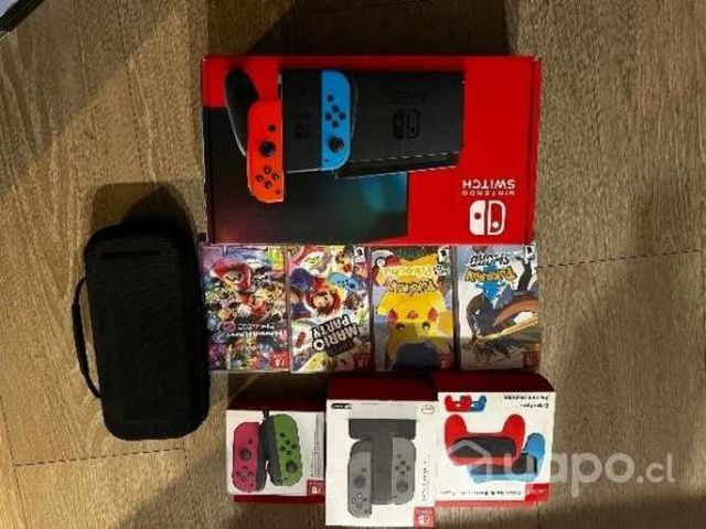 Nintendo switch más accesorios y juegos