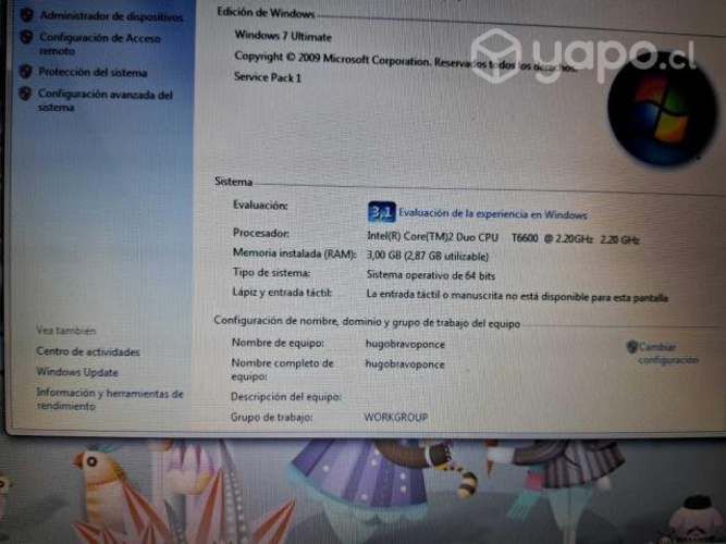 Noteboock toshiba 515