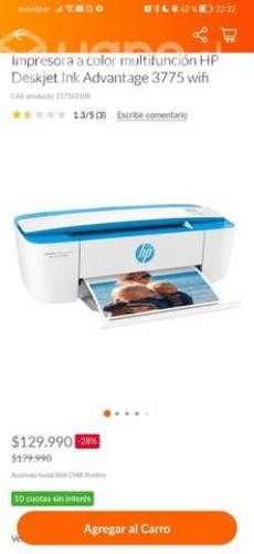 Impresora deskjet 3775 HP