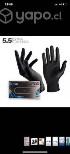 Guantes de nitrilo negro 5.5 extra resistente