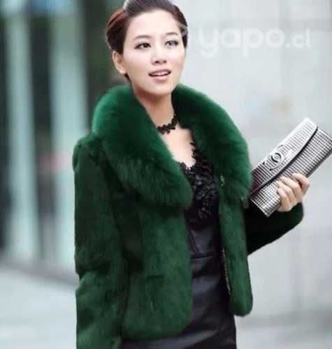 Abrigo verde pelo sintetico