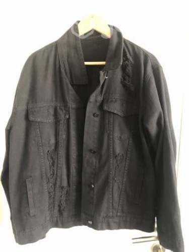 Chaqueta mezclilla negra talla única